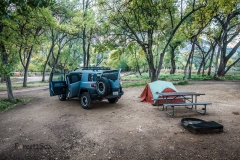 Tent camping in Zion National Park, UT for our honeymoon.