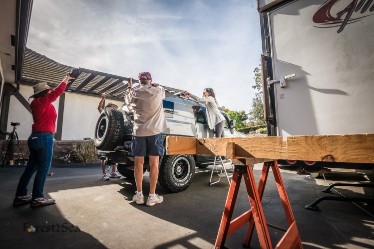 Installing the new roof rack