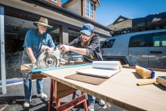 Cutting the 3/4" bamboo plywood vertical pieces