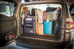Packing before the camp kitchen
