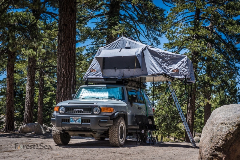 All set up for off-grid camping